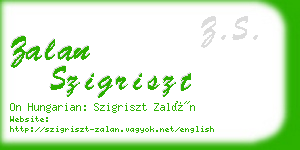 zalan szigriszt business card